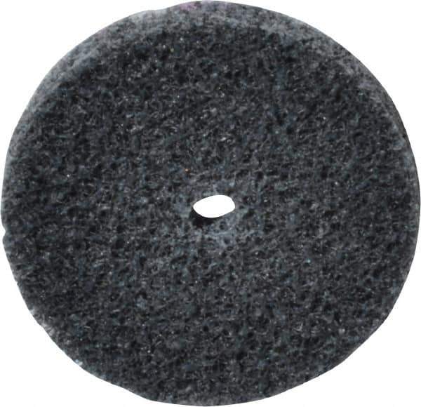 3M - 1-1/2" Diam, 1/4" Face Width, 3/16" Center Hole, Fine Grade, Silicon Carbide Deburring Wheel - Unitized, Soft Density 2 Grade, 20,100 RPM - Industrial Tool & Supply