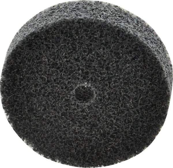 3M - 2" Diam, 1/2" Face Width, 1/4" Center Hole, Fine Grade, Silicon Carbide Deburring Wheel - Unitized, Soft Density 2 Grade, 16,100 RPM - Industrial Tool & Supply