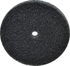 3M - 3" Diam, 1/4" Face Width, 1/4" Center Hole, Fine Grade, Silicon Carbide Deburring Wheel - Unitized, Soft Density 2 Grade, 12,100 RPM - Industrial Tool & Supply