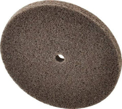3M - 3" Diam, 1/4" Center Hole, Medium Grade, Aluminum Oxide Deburring Wheel - Unitized, Density 6 Hard, 18,100 RPM - Industrial Tool & Supply