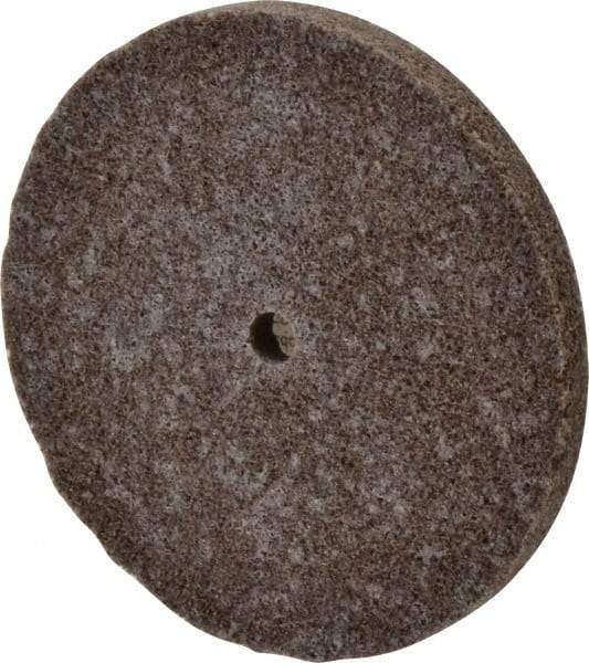 3M - 3" Diam, 1/4" Face Width, 1/4" Center Hole, Medium Grade, Aluminum Oxide Deburring Wheel - Unitized, Hard Density 8 Grade, 18,100 RPM - Industrial Tool & Supply