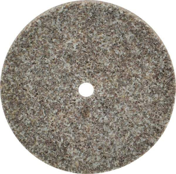 3M - 3" Diam, 1/4" Face Width, 1/4" Center Hole, Coarse Grade, Aluminum Oxide Deburring Wheel - Unitized, Hard Density 8 Grade, 18,100 RPM - Industrial Tool & Supply