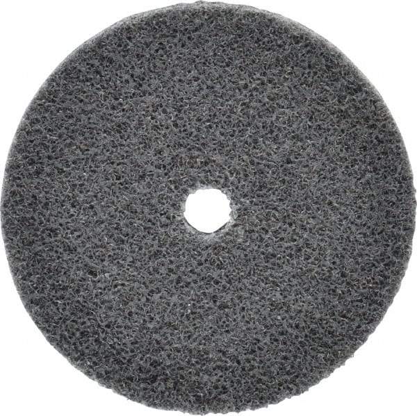 3M - 3" Diam, 1/4" Face Width, 3/8" Center Hole, Fine Grade, Silicon Carbide Deburring Wheel - Unitized, Soft Density 2 Grade, 12,100 RPM - Industrial Tool & Supply
