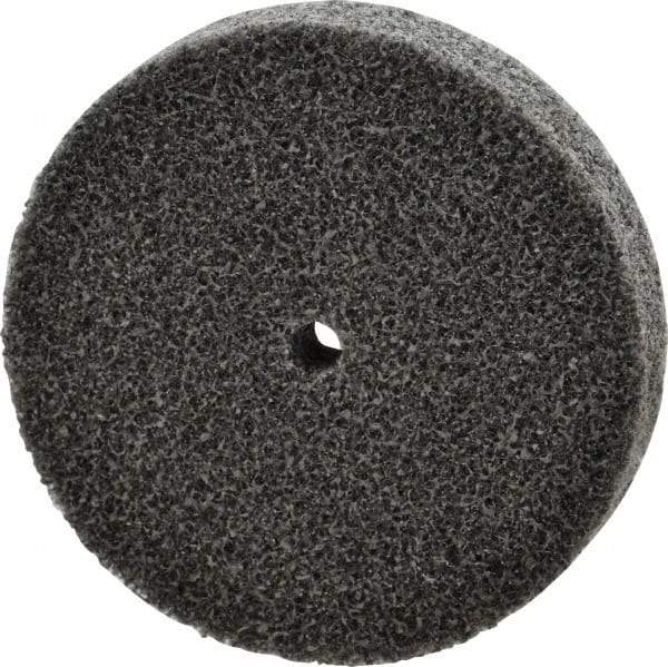 3M - 3" Diam, 1/2" Face Width, 1/4" Center Hole, Medium Grade, Aluminum Oxide Deburring Wheel - Unitized, Soft Density 2 Grade, 10,000 RPM - Industrial Tool & Supply
