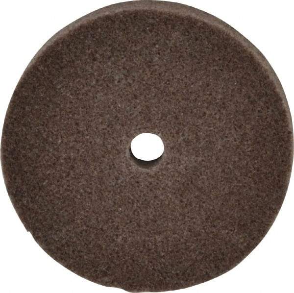 3M - 3" Diam, 1/2" Face Width, 3/8" Center Hole, Medium Grade, Aluminum Oxide Deburring Wheel - Unitized, Hard Density 8 Grade, 15,100 RPM - Industrial Tool & Supply