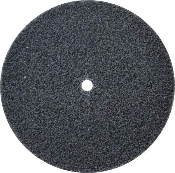 3M - 4" Diam, 1/4" Face Width, 1/4" Center Hole, Fine Grade, Silicon Carbide Deburring Wheel - Unitized, Soft Density 2 Grade, 8,500 RPM - Industrial Tool & Supply
