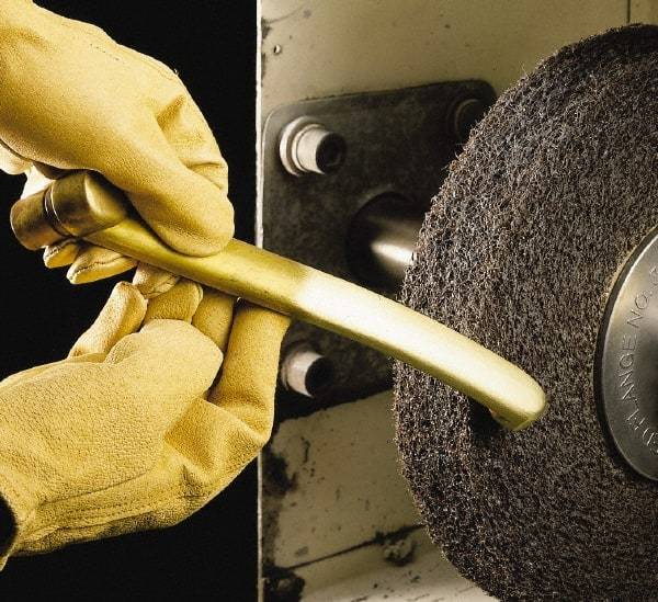 3M - 10" Diam, 2" Face Width, 5" Center Hole, Fine Grade, Silicon Carbide Deburring Wheel - Convolute, Hard Density 7 Grade, 3,600 RPM - Industrial Tool & Supply