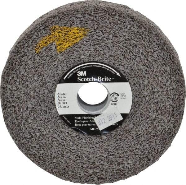 3M - 6" Diam, 1" Face Width, 1" Center Hole, Medium Grade, Silicon Carbide Deburring Wheel - Convolute, Soft Density 2 Grade, 6,000 RPM - Industrial Tool & Supply