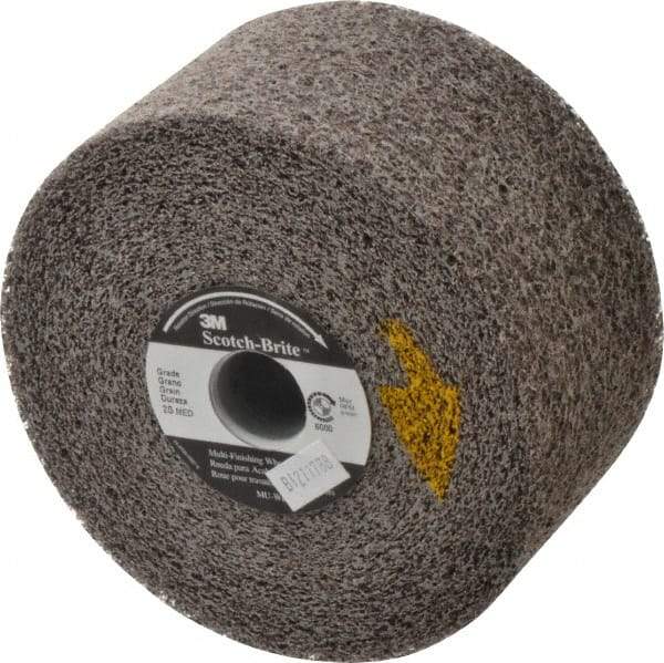 3M - 6" Diam, 3" Face Width, 1" Center Hole, Medium Grade, Silicon Carbide Deburring Wheel - Convolute, Soft Density 2 Grade, 6,000 RPM - Industrial Tool & Supply