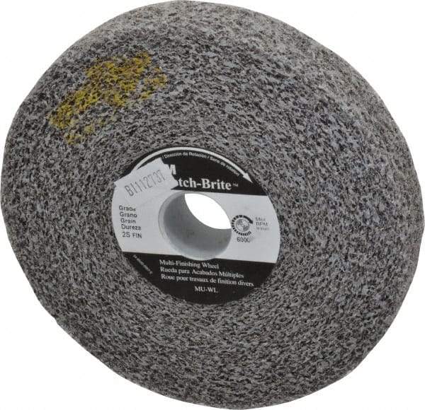 3M - 6" Diam, 1" Face Width, 1" Center Hole, Fine Grade, Silicon Carbide Deburring Wheel - Convolute, Soft Density 2 Grade, 6,000 RPM - Industrial Tool & Supply