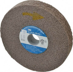 3M - 6" Diam, 1" Face Width, 1" Center Hole, Fine Grade, Aluminum Oxide Deburring Wheel - Convolute, Medium Density 5 Grade, 6,000 RPM - Industrial Tool & Supply