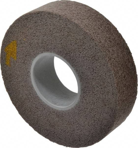 3M - 8" Diam, 2" Face Width, 3" Center Hole, Fine Grade, Aluminum Oxide Deburring Wheel - Convolute, Medium Density 5 Grade, 4,500 RPM - Industrial Tool & Supply