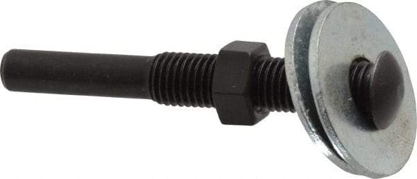 3M - 1/4" Shank Diam Unitized Deburring Wheel Mandrel - Compatible with 2 Inch, 3" Diam x 1/4" Wide x 1/4" Hole Deburring Wheels - Industrial Tool & Supply