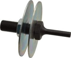 3M - 1/4" Shank Diam Unitized Deburring Wheel Mandrel - Compatible with 3" - 6" Diam x 1/4" Wide x 1/2" Hole Deburring Wheels - Industrial Tool & Supply