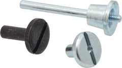 3M - 1/8" Shank Diam Unitized Deburring Wheel Mandrel - Compatible with 1" - 2" Diam x 1/8" Wide x 3/16" Hole Deburring Wheels - Industrial Tool & Supply