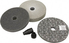 3M - 4 Piece Deburring Kit - 6" Diam Deburring & Unitized Wheels, Aluminum Oxide, 7500 RPM, Medium Grade - Industrial Tool & Supply