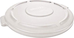 Rubbermaid - Round Lid for Use with 20 Gal Round Trash Cans - White, Polyethylene, For Brute Trash Cans - Industrial Tool & Supply