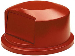 Rubbermaid - Round Lid for Use with 44 Gal Round Trash Cans - Red, Polyethylene, For 2643 Brute Trash Cans - Industrial Tool & Supply