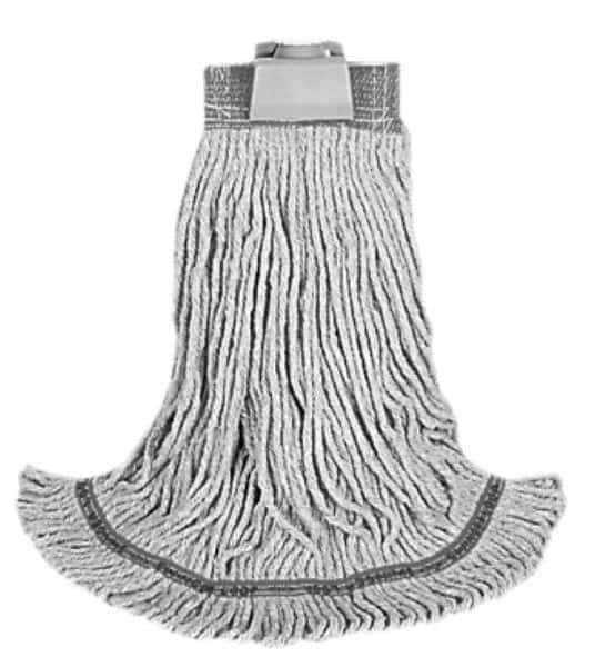 Rubbermaid - 5" Red Head Band, Large Blended Fiber Loop End Mop Head - 4 Ply, Use for General Purpose - Industrial Tool & Supply