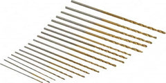 Interstate - 118° Point, TiN Finish, High Speed Steel Jobber Length Drill Bit Set - Industrial Tool & Supply