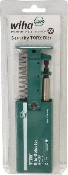 Wiha - 11 Piece, Screwdriver Bit Set - Tamper Resistant Torx - Industrial Tool & Supply