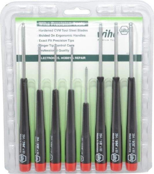 Wiha - 8 Piece, Hex Driver Set - Hex - Industrial Tool & Supply
