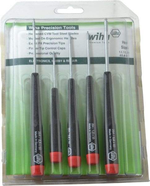 Wiha - 5 Piece, Hex Driver Set - Hex - Industrial Tool & Supply
