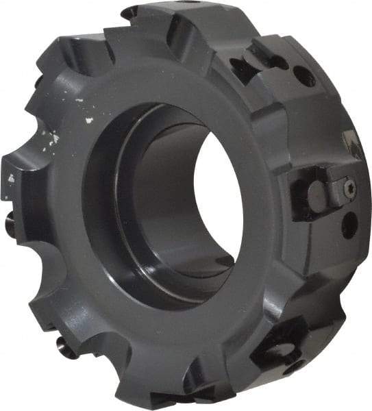 Kennametal - 8 Inserts, 4" Cut Diam, 1-1/2" Arbor Diam, 0.236" Max Depth of Cut, Indexable Square-Shoulder Face Mill - 0/90° Lead Angle, 1-3/4" High, SPHX 1205... Insert Compatibility, Series Fix-Perfect - Industrial Tool & Supply