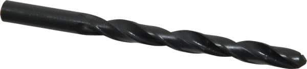 Interstate - Letter T 118° High Speed Steel Jobber Drill - Oxide Finish, Right Hand Cut, Spiral Flute, Straight Shank, 4-7/8" OAL, Standard Point - Industrial Tool & Supply