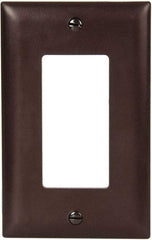 Pass & Seymour - 3 Gang, 4-1/2 Inch Long x 6.563 Inch Wide, Standard Switch Plate - Decorator Switch, Light Almond, Nylon - Industrial Tool & Supply