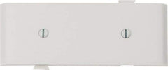 Pass & Seymour - 1 Gang, 4.9062 Inch Long x 1-13/16 Inch Wide, Blank Wall Plate - Blank, White, Nylon - Industrial Tool & Supply