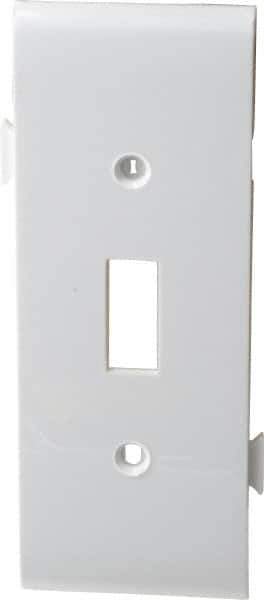 Pass & Seymour - 1 Gang, 4.9062 Inch Long x 1-13/16 Inch Wide, Sectional Switch Plate - Toggle Switch Center Panel, White, Nylon - Industrial Tool & Supply