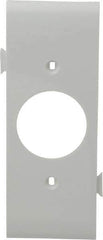 Pass & Seymour - 1 Gang, 4.9062 Inch Long x 1-13/16 Inch Wide, Sectional Wall Plate - Single Outlet Center Panel, White, Nylon - Industrial Tool & Supply