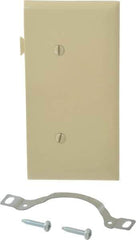 Pass & Seymour - 1 Gang, 4.9062 Inch Long x 2.4687 Inch Wide, Blank Wall Plate - Blank, Ivory, Nylon - Industrial Tool & Supply
