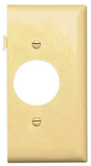 Pass & Seymour - 1 Gang, 4.9062 Inch Long x 2.4687 Inch Wide, Sectional Wall Plate - Single Outlet End Panel, Ivory, Nylon - Industrial Tool & Supply