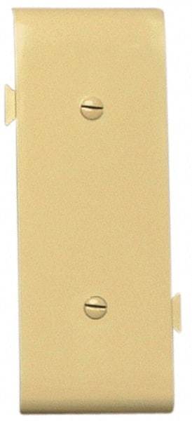 Pass & Seymour - 1 Gang, 4.9062 Inch Long x 1-13/16 Inch Wide, Blank Wall Plate - Blank, Ivory, Nylon - Industrial Tool & Supply