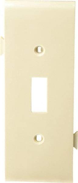 Pass & Seymour - 1 Gang, 4.9062 Inch Long x 1-13/16 Inch Wide, Sectional Switch Plate - Toggle Switch Center Panel, Ivory, Nylon - Industrial Tool & Supply