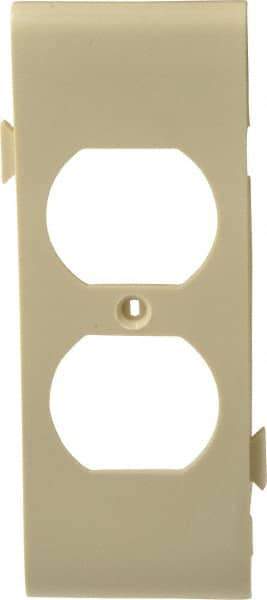 Pass & Seymour - 1 Gang, 4.9062 Inch Long x 1-13/16 Inch Wide, Sectional Wall Plate - Duplex Outlet Center Panel, Ivory, Nylon - Industrial Tool & Supply