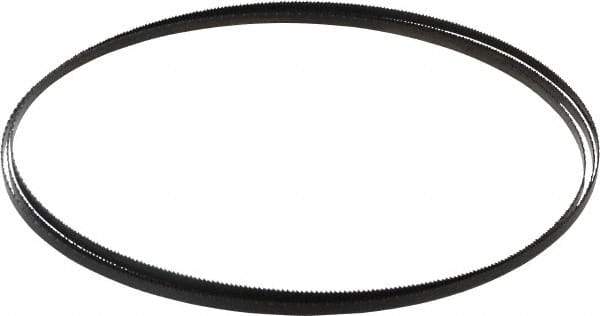 Disston - 14 TPI, 7' 9-1/2" Long x 1/4" Wide x 0.025" Thick, Welded Band Saw Blade - Carbon Steel, Toothed Edge, Raker Tooth Set, Hard Back, Contour Cutting - Industrial Tool & Supply