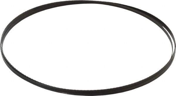 Disston - 18 TPI, 7' 9-1/2" Long x 1/4" Wide x 0.025" Thick, Welded Band Saw Blade - Carbon Steel, Toothed Edge, Raker Tooth Set, Hard Back, Contour Cutting - Industrial Tool & Supply