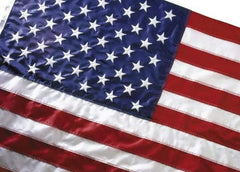 Valley Forge Flag Co - 5 Ft. Wide x 3 Ft. High, American Flag - Outdoor, Polyester, Red, White and Blue, Pole Mounted, Includes Brass Grommets - Industrial Tool & Supply