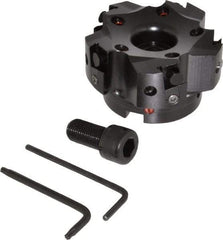 Kennametal - 5 Inserts, 3" Cut Diam, 1" Arbor Diam, 0.394" Max Depth of Cut, Indexable Square-Shoulder Face Mill - 0/90° Lead Angle, 1-3/4" High, BGHX 15L5... Insert Compatibility, Through Coolant, Series Fix-Perfect - Industrial Tool & Supply