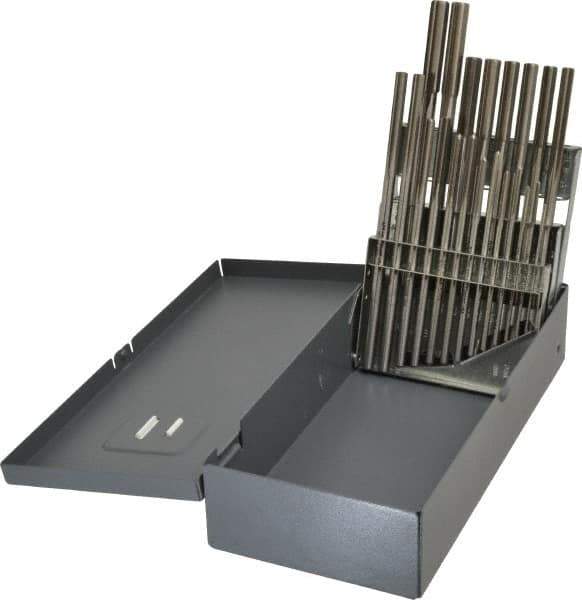 Alvord Polk - 1/16" to 3/8", Chucking Reamer Set - Straight Flute, Right Hand Cut, 21 Pieces - Industrial Tool & Supply