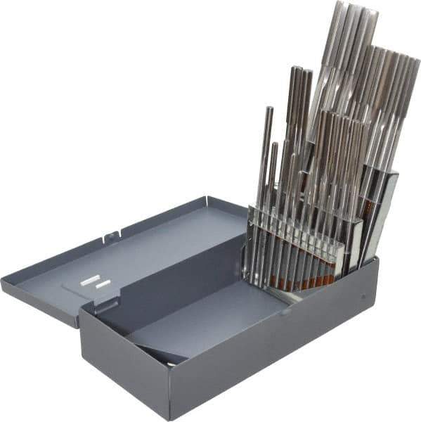 Alvord Polk - 1mm to 13mm, Chucking Reamer Set - Straight Flute, Right Hand Cut, 25 Pieces - Industrial Tool & Supply