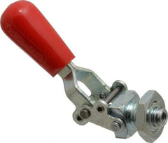 De-Sta-Co - 200 Lb Load Capacity, Mounting Plate Base, Carbon Steel, Standard Straight Line Action Clamp - 0.39" Plunger Diam, Straight Handle - Industrial Tool & Supply