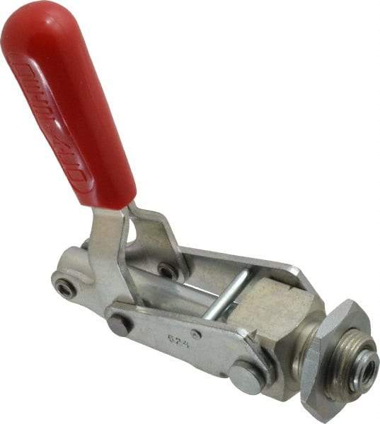 De-Sta-Co - 700 Lb Load Capacity, Mounting Plate Base, Carbon Steel, Standard Straight Line Action Clamp - 0.62" Plunger Diam, Straight Handle - Industrial Tool & Supply