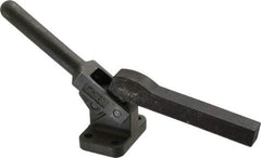 De-Sta-Co - 475 Lb Holding Capacity, Vertical Handle, Manual Hold Down Toggle Clamp - 80° Handle Movement, 80° Bar Opening, Solid Bar, Flanged Base, Electro-Plated Zinc, Carbon Steel - Industrial Tool & Supply