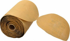 3M - 6" Diam, 180 Grit FEPA, Aluminum Oxide Adhesive PSA Disc - Very Fine Grade, Gold, A Weighted Backing, Flexible, Use with Random Orbital Sanders - Industrial Tool & Supply