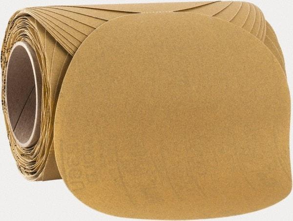 3M - 8" Diam, 150 Grit FEPA, Aluminum Oxide Adhesive PSA Disc - Very Fine Grade, Gold, A Weighted Backing, Flexible, Use with Random Orbital Sanders - Industrial Tool & Supply