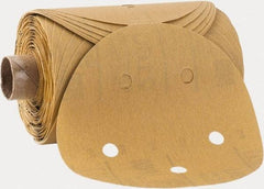 3M - 5" Diam, 400 Grit FEPA, Aluminum Oxide Adhesive PSA Disc - Extra Fine Grade, Gold, A Weighted Backing, Flexible, Use with Random Orbital Sanders - Industrial Tool & Supply